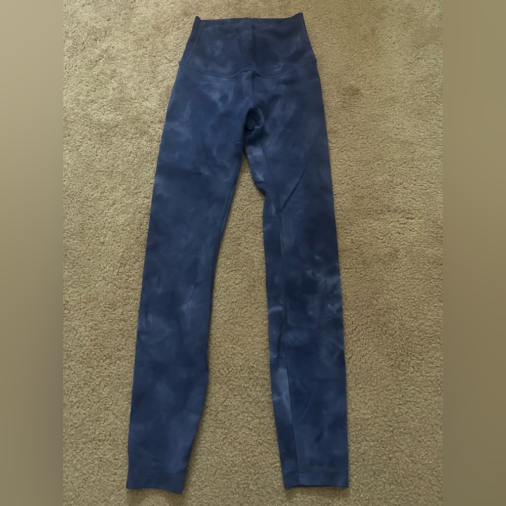 Woman’s lululemon leggings - diamond dye navy blue